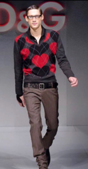 Dolce & Gabbana Plaid Heart Top