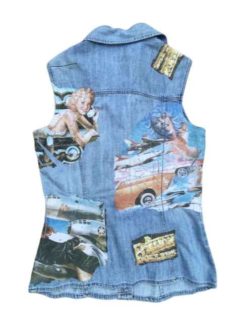 Dolce & Gabbana Denim Printed Vest