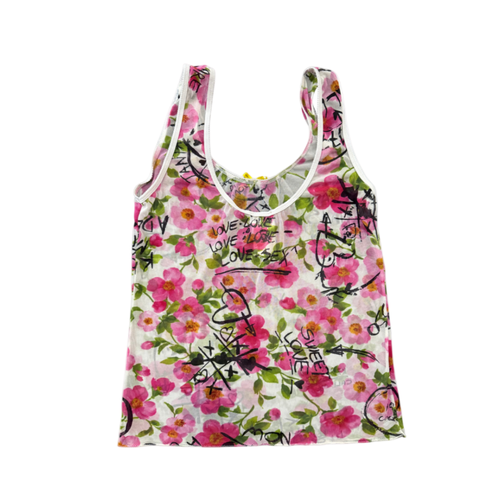 Dolce & Gabbana Floral Mesh Tank Top