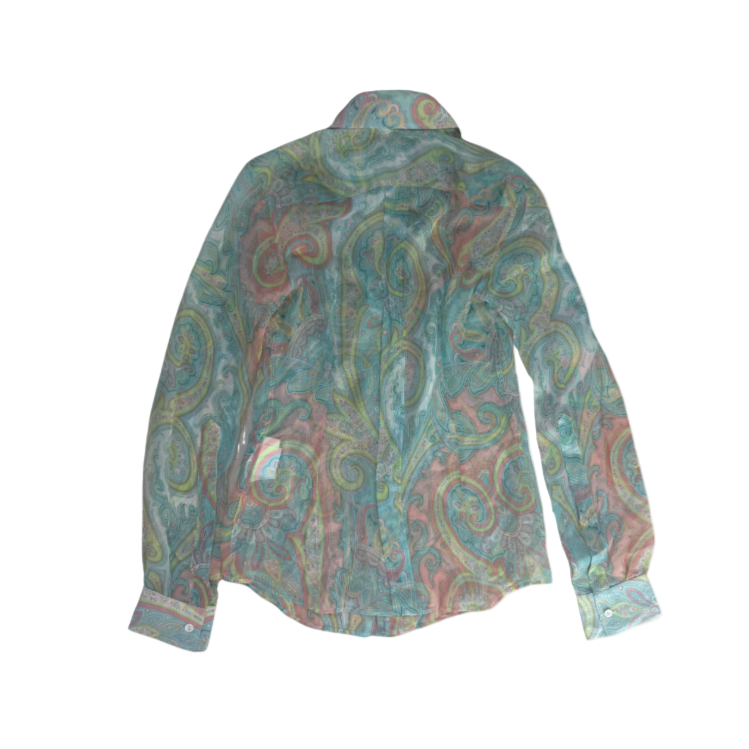 Dolce & Gabbana Sheer Paisley Button-Up