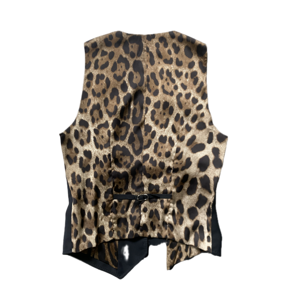 Dolce & Gabbana Black/Leopard Vest