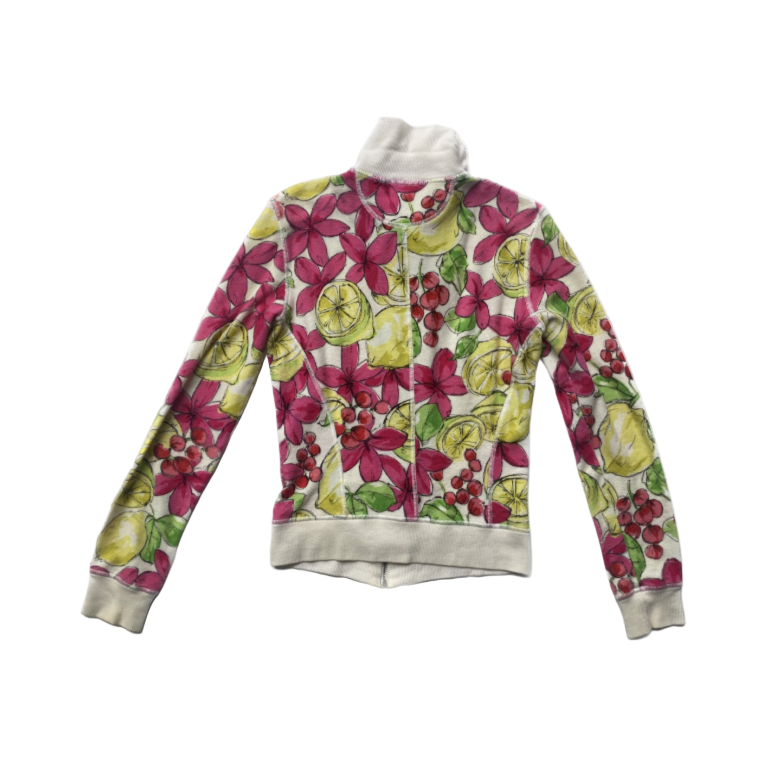 Blumarine Pink Lemon Zip Up Terry Cloth Jacket