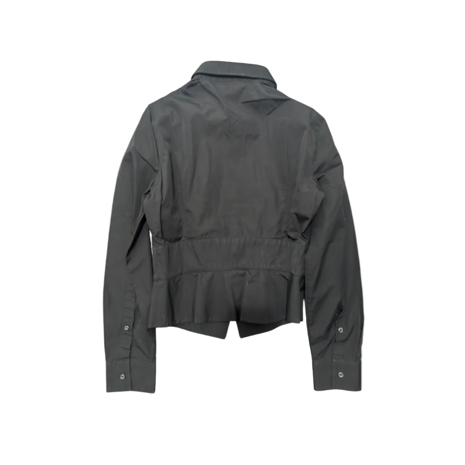 Dsquared² Cropped Button-Up Long Sleeve Top