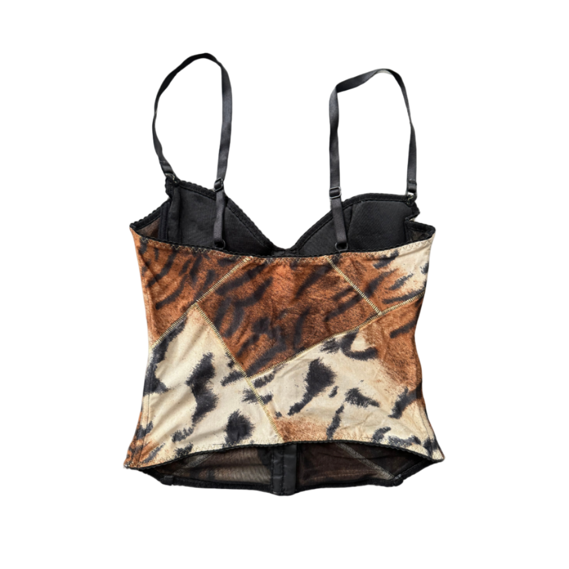 Roberto Cavalli Tiger Print Corset Top