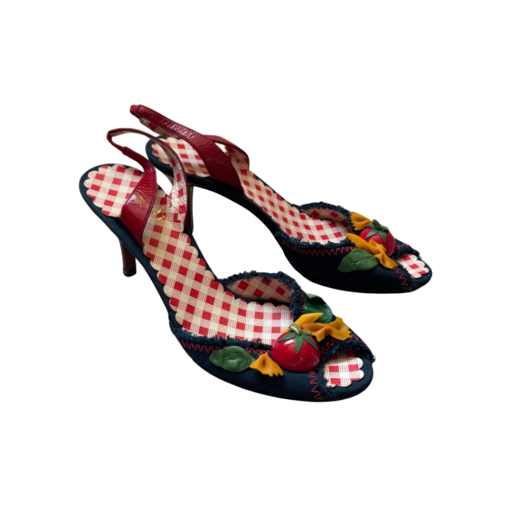 Moschino Cheap & Chic Pasta Slingback Heels