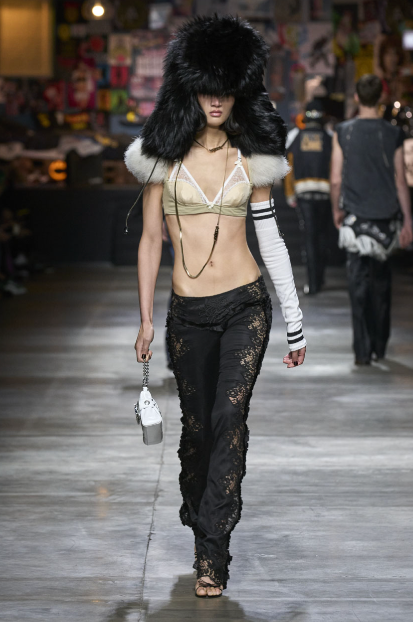 Dsquared² Feather Goth Bra Top