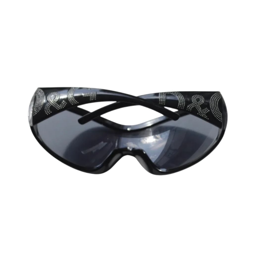 Dolce & Gabbana Shield Rhinestone Sunglasses