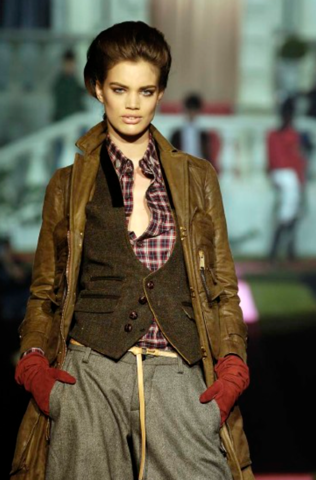 Dsquared² Red Plaid Bodysuit Top