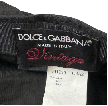 Dolce & Gabbana Pin Linen Casquette Hat