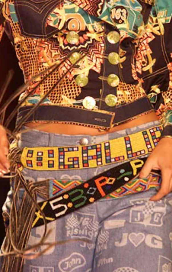 John Galliano Belted Denim Jacket