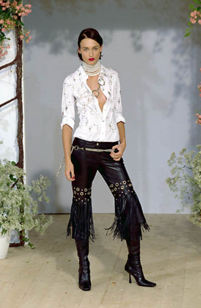 Dolce & Gabbana Black Leather Fringe Mini Skirt