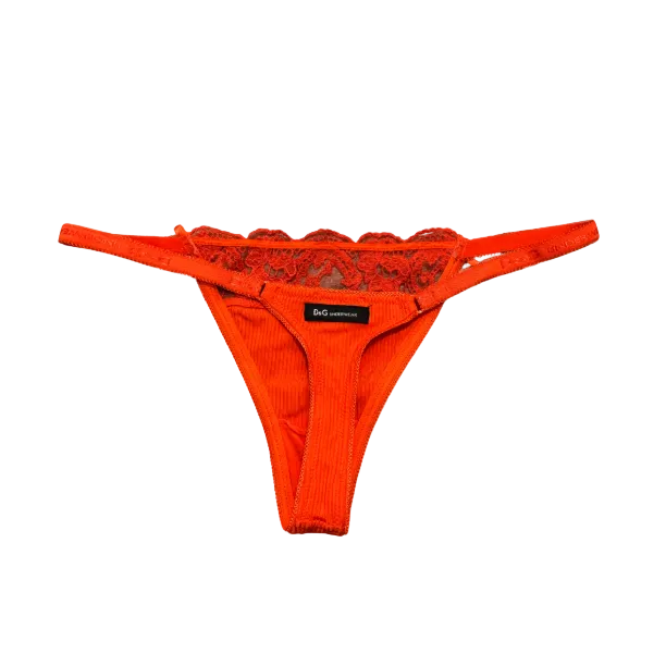 Dolce & Gabbana Orange Lace Bra