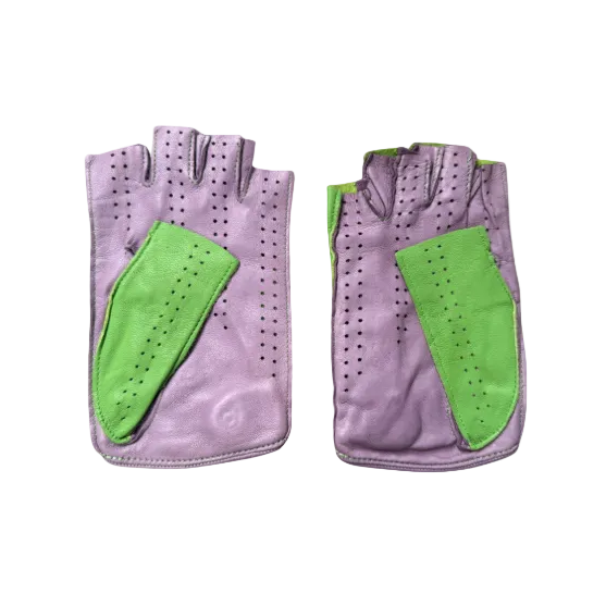 Dsquared² Purple & Green Fingerless Gloves