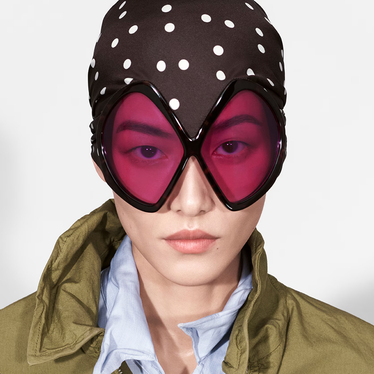 Prada Polka Dot & Purple Scarf Sunglasses