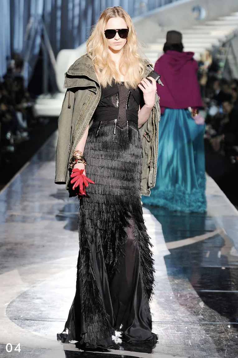 Dsquared² Corseted Fringe Mini Dress