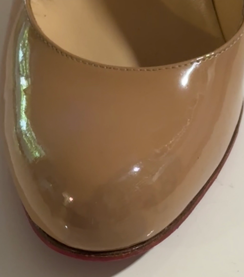 Christian Louboutin Nude Patent Leather Heels