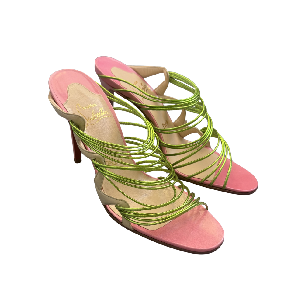Christian Louboutin Green Strappy Sandals