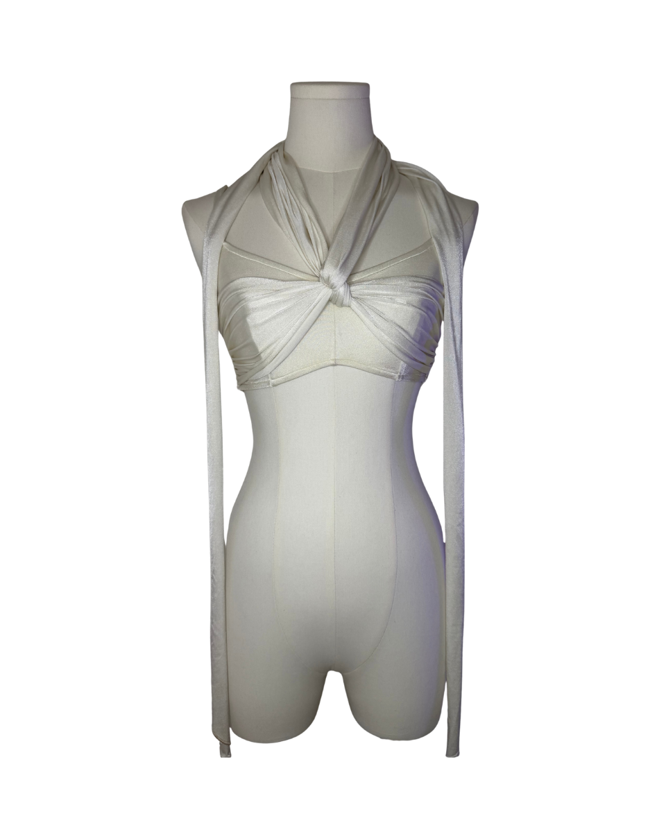 Dolce & Gabbana White Convertible Wrap Top