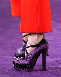 Prada Platform Satin Beaded Heels