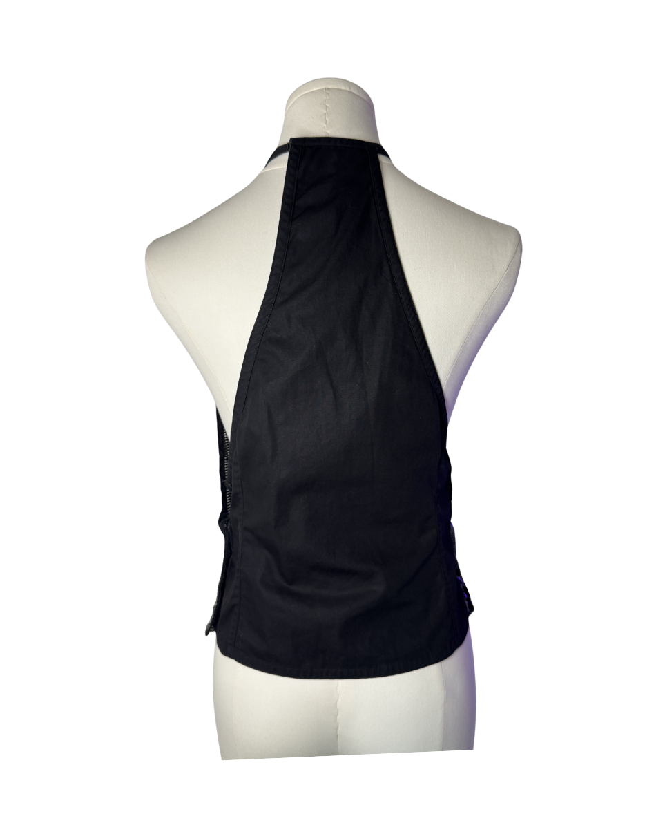Gianni Versace Metal Mesh Halter Top