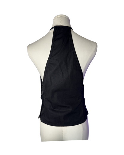 Gianni Versace Metal Mesh Halter Top