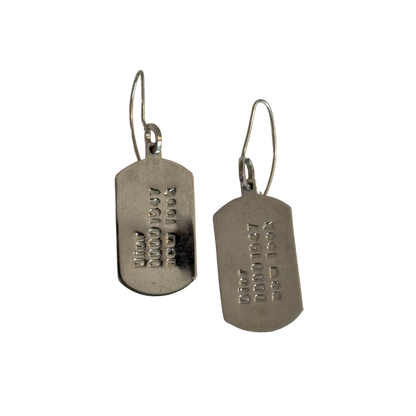 Christian Dior Dog Tag Earrings