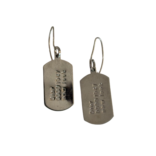 Christian Dior Dog Tag Earrings