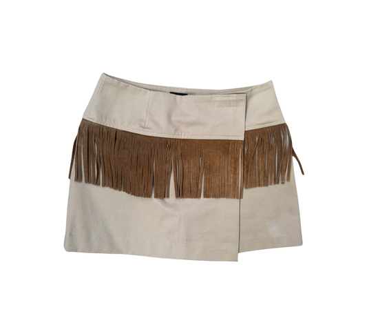 Dolce & Gabbana Tan Fringe Mini Skirt