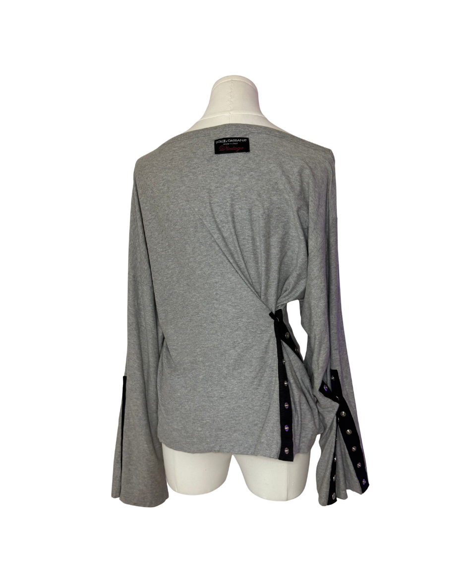 Dolce & Gabbana Long Sleeve Button Snap Top