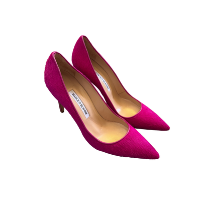 Manolo Blahnik Pink Pony Hair Pumps