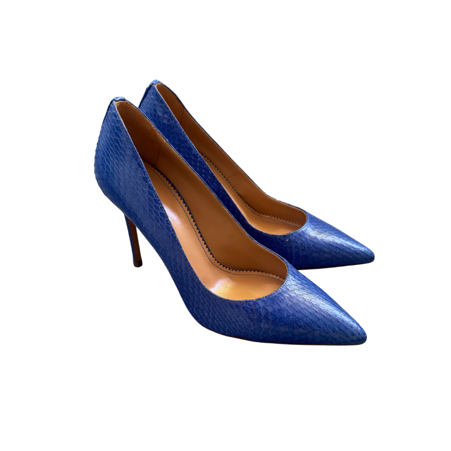 Dsquared² Blue Python Leather Heels