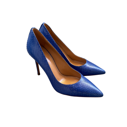 Dsquared² Blue Python Leather Heels