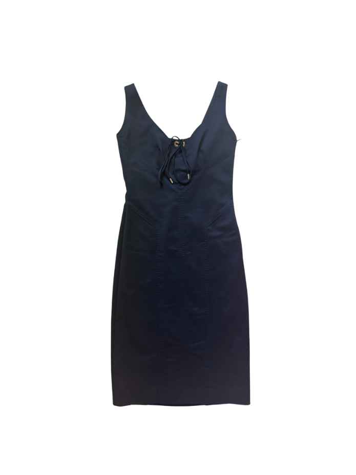 Gucci Black Tie Midi Dress