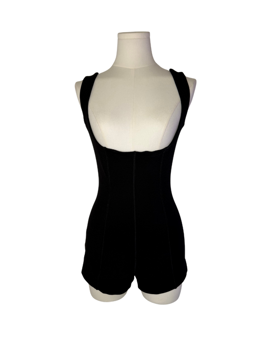 Plein Sud Black Open Chested Bodysuit
