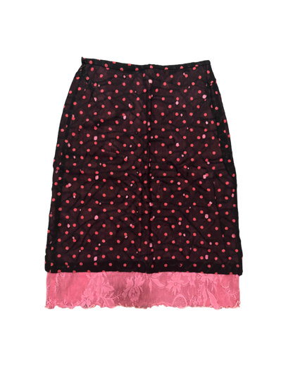 Christian Lacroix Mesh Pink Polka Dot Skirt