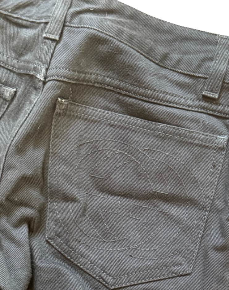 Gucci Black Zipper Logo Jeans