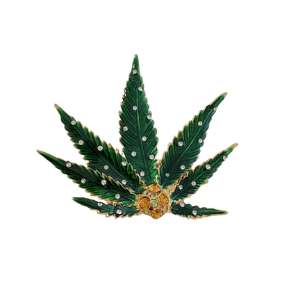 Dsquared² Marijuana Pot Leaf Brooch Pin