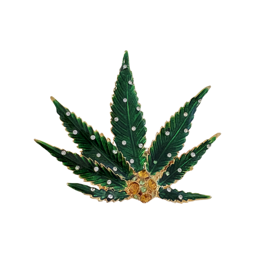 Dsquared² Marijuana Pot Leaf Brooch Pin
