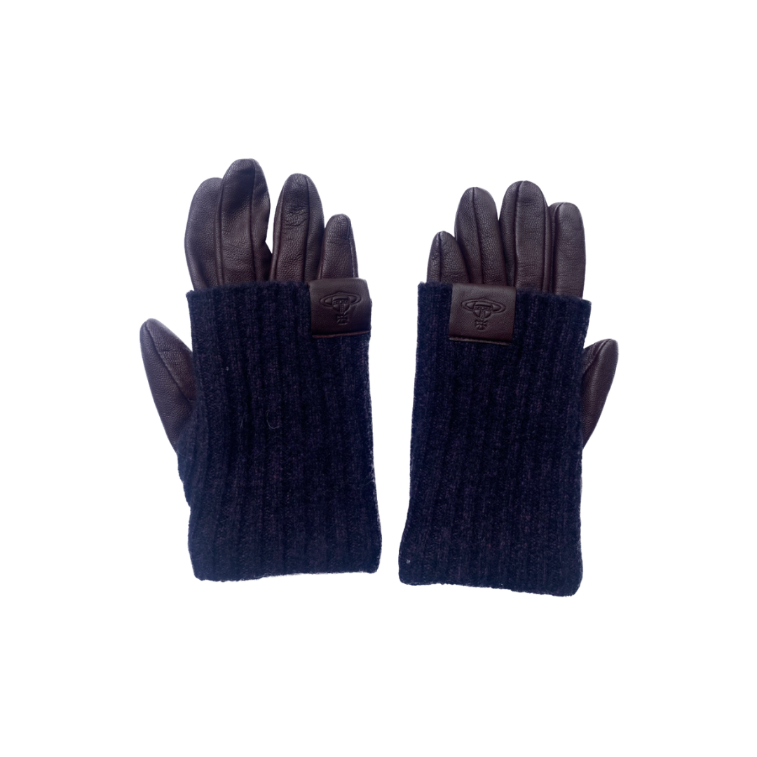 Vivienne Westwood Leather & Knit Gloves