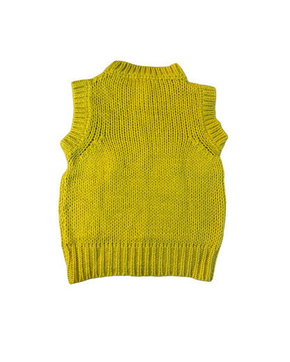 Dolce & Gabbana Yellow Mohair Knit Vest