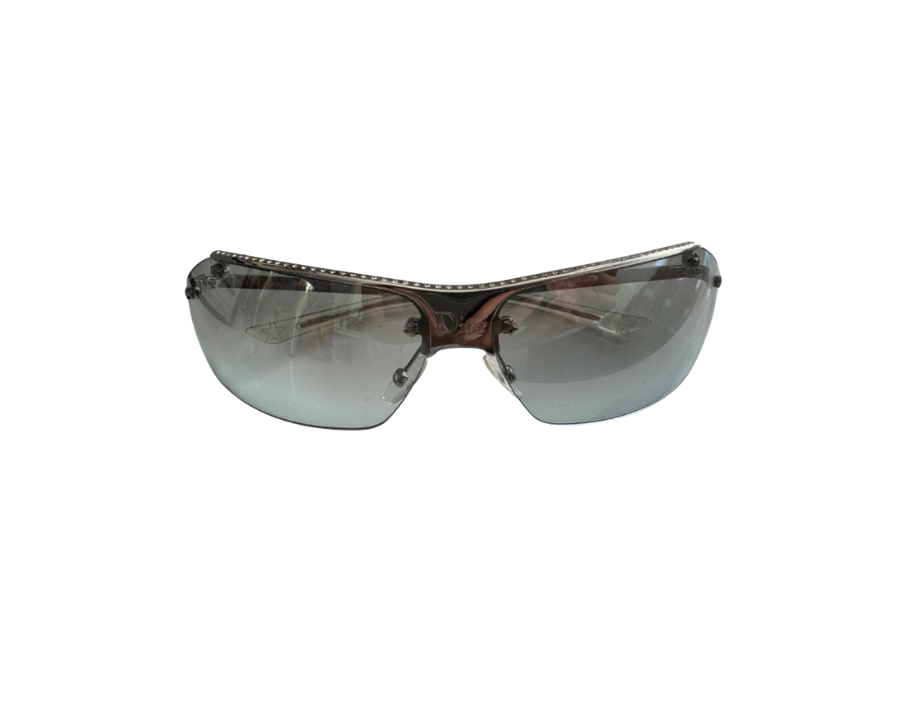 Christian Dior Swarovski Lined Logo Sunglasses
