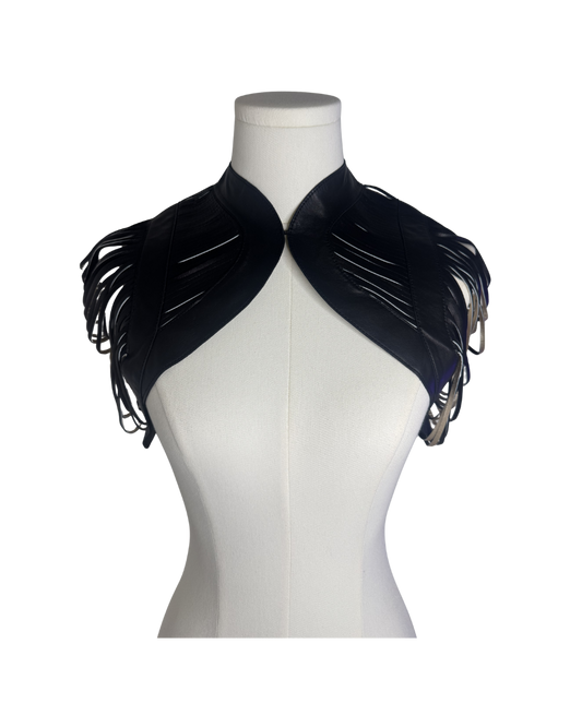 Jean Claude Jitrois Lambskin Cutout Bolero Top