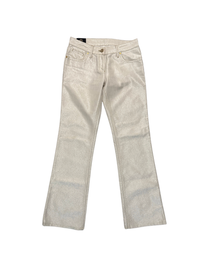 Versace Silver Pearlescent Jeans