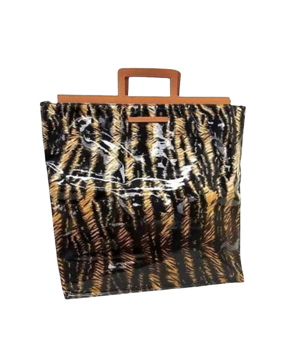 Dolce & Gabbana Beachwear Tiger Print Tote Bag