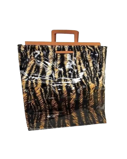 Dolce & Gabbana Beachwear Tiger Print Tote Bag