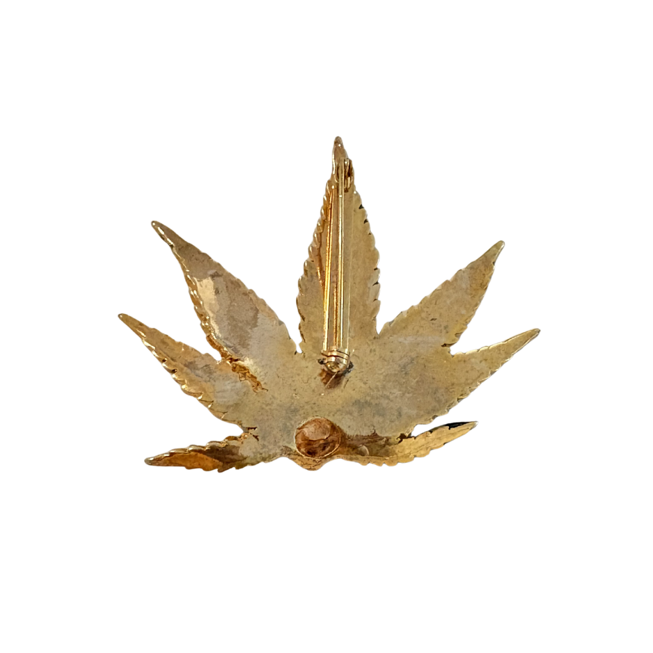Dsquared² Marijuana Pot Leaf Brooch Pin