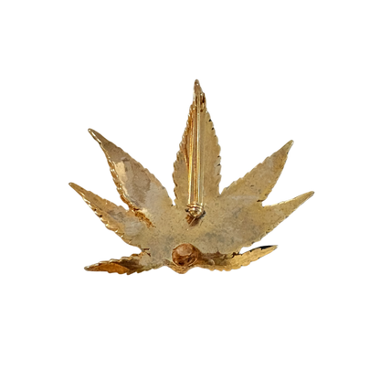 Dsquared² Marijuana Pot Leaf Brooch Pin