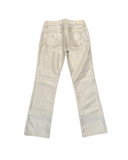 Versace Silver Pearlescent Jeans