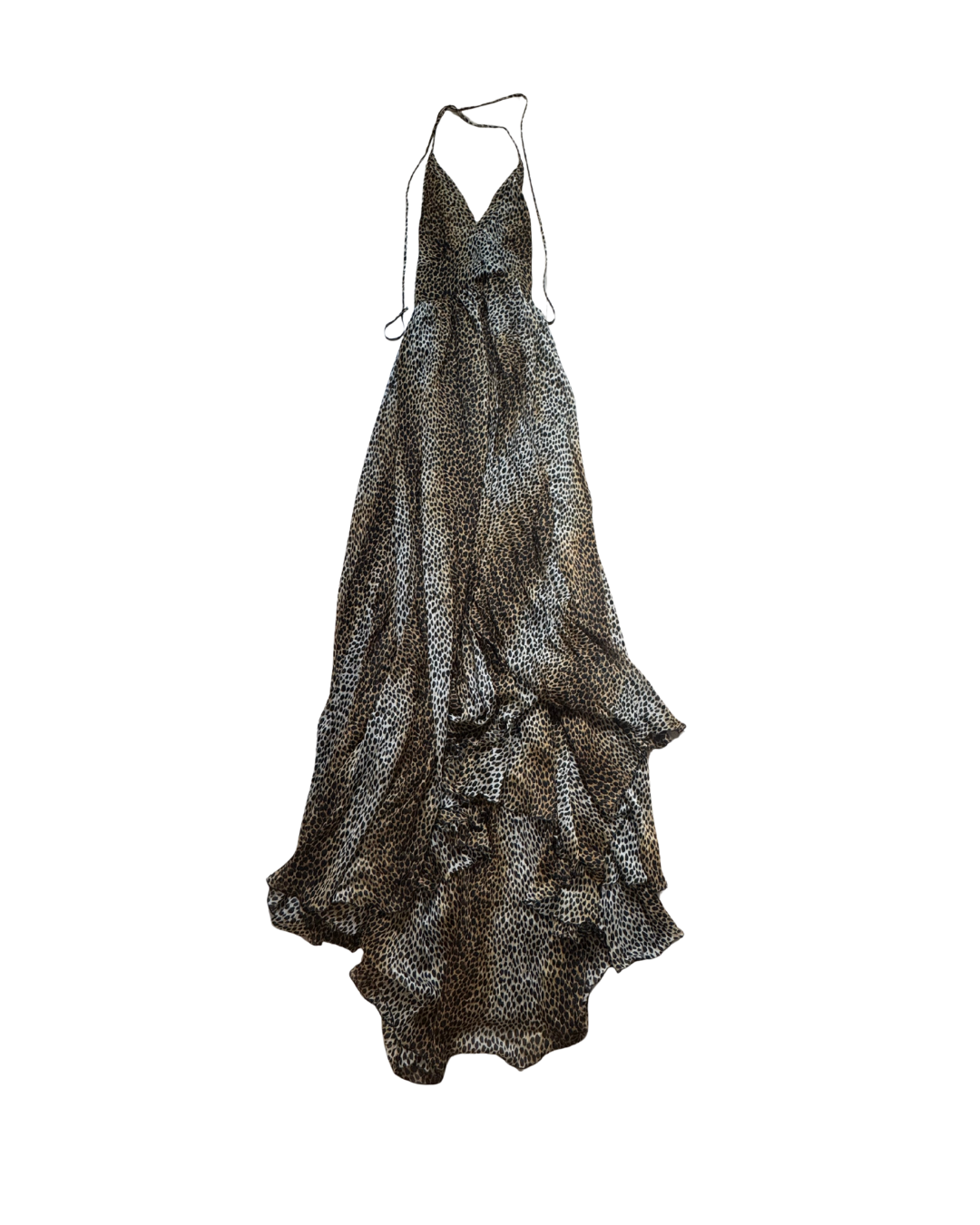 Dolce & Gabbana Leopard Maxi Halter Dress
