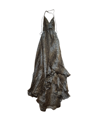 Dolce & Gabbana Leopard Maxi Halter Dress